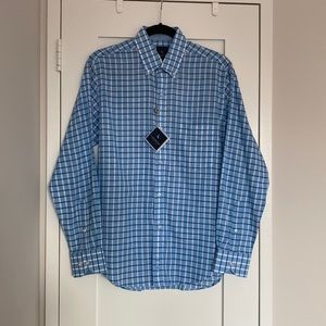 NWT - Tailorbyrd Plaid Blue Button Down Shirt